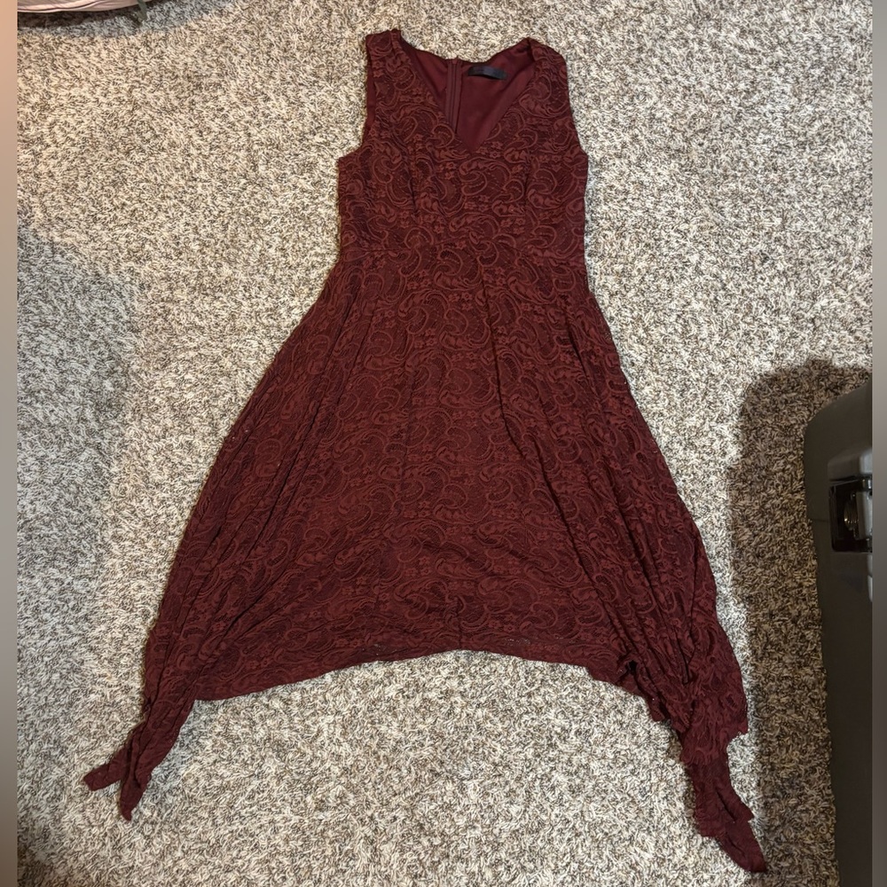 Maroon Bridesmay XL V-Neck Dress